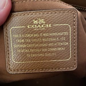Coach brown leather medium size handbag